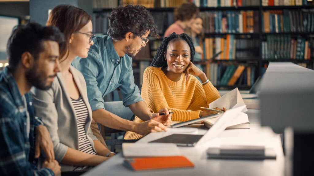 University Library: Diverse Group of Gifted Students Have Discus