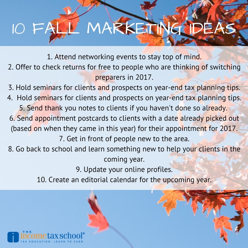 9 Fall Marketing Ideas to Prepare for Tax Season